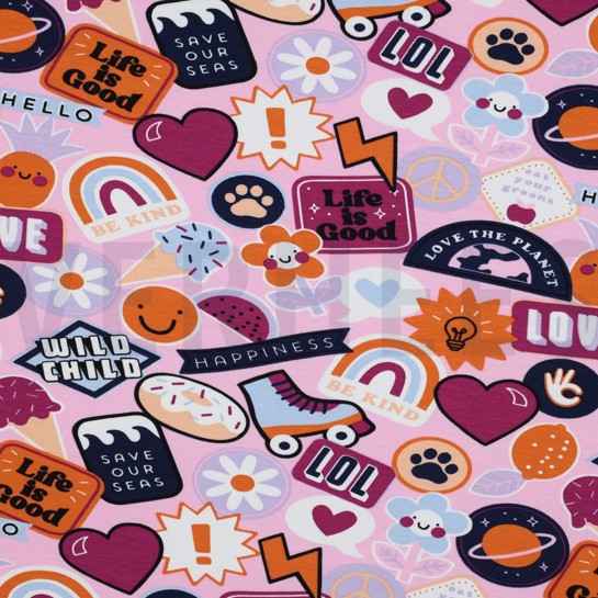 JERSEY PATCHES UND STREIFEN HELLROSA #7