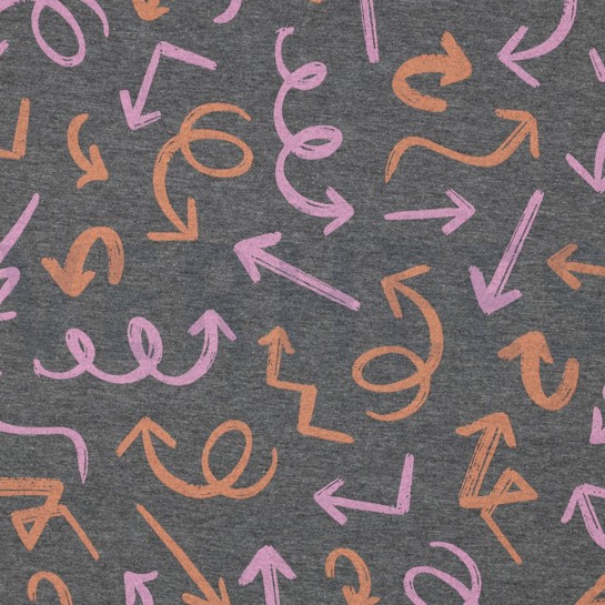 JERSEY MELANGE PFEILE GRAU MELIERT #7