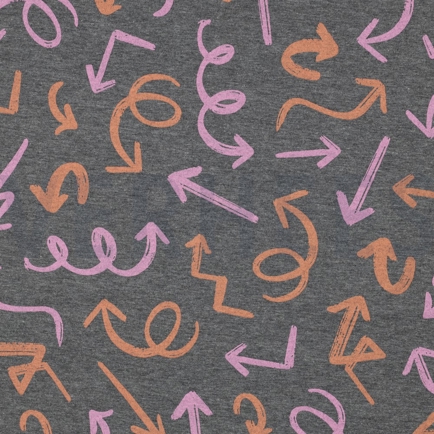 JERSEY MELANGE PFEILE GRAU MELIERT (hover)