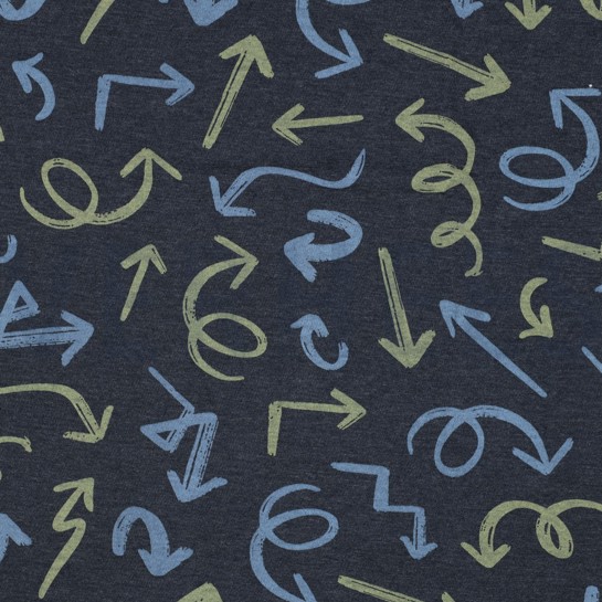 JERSEY MELANGE PIJLEN MARINEBLAUW GEMÊLEERD #7