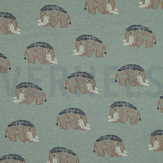 JERSEY MELANGE MAMMOTHS DARK MINT MELANGE #7