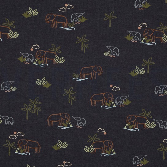 JERSEY MELANGE OLIFANTEN INDIGO GEMÊLEERD #7