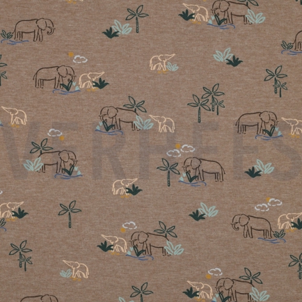 JERSEY MELANGE ELEFANTEN TAUPE MELIERT (hover)