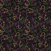 JERSEY MELANGE FLOWERS ANTHRACITE MELANGE (thumbnail)