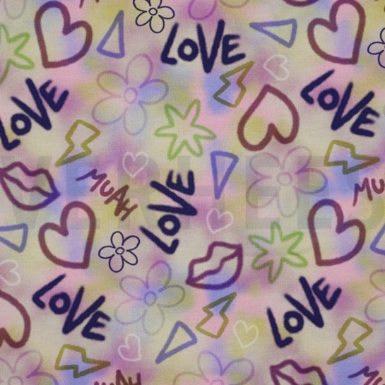 JERSEY DIGITAL MÄDCHEN GRAFFITI HELLROSA #7