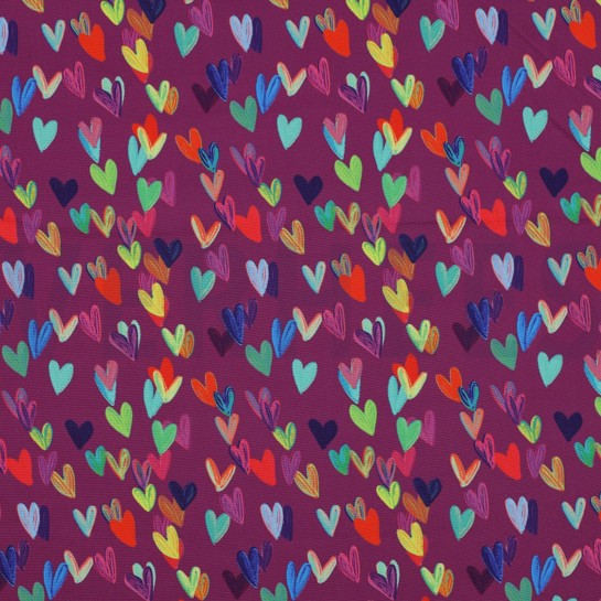 SOFTSHELL DIGITAL HEARTS PURPLE #7