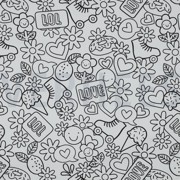 FINE POPLIN RETRO COLOURABLE BLACK/WHITE (thumbnail)
