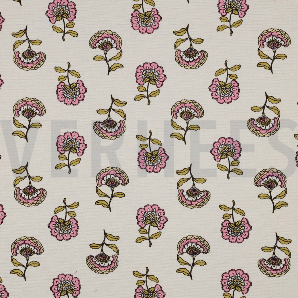 CANVAS FLOWERS PINK/LIME