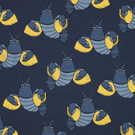 FRENCH TERRY COOL LOBSTERS BLUE (hover)