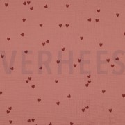 DOUBLE GAUZE SMALL HEARTS BLUSH (thumbnail)