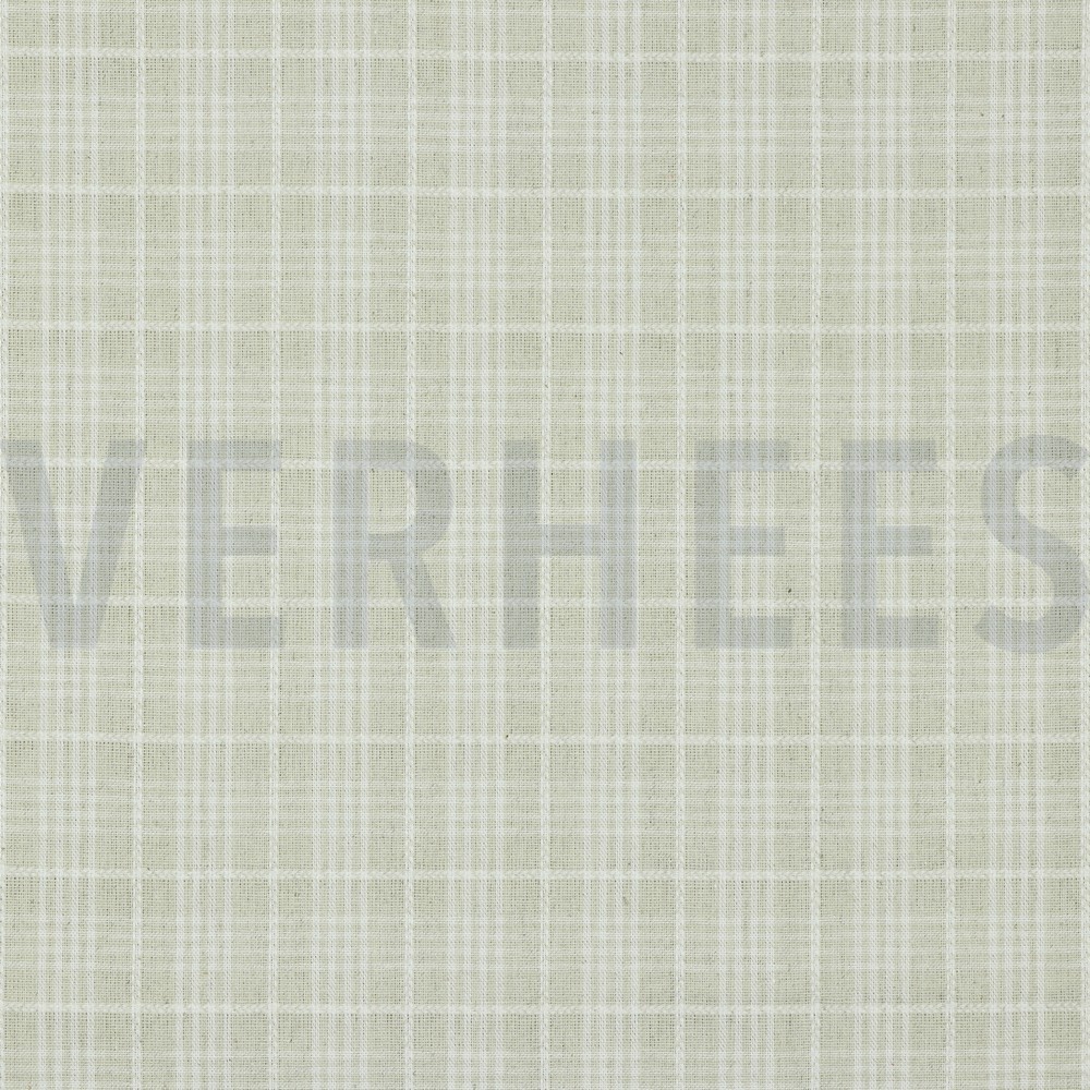 LINEN VISCOSE CHECKS NATURAL (hover)