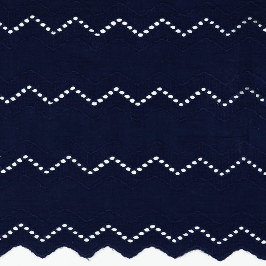 DOUBLE GAUZE TWO-SIDE BORDER NAVY #7