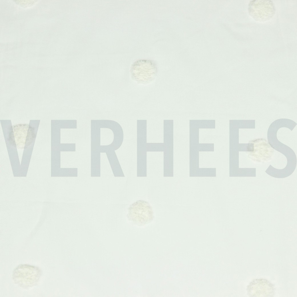 COTTON VOILE DOTS WHITE / WHITE