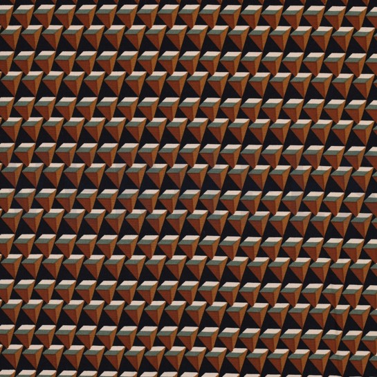 VISKOSE POPELINE STRETCH GEOMETRISCH MARINEBLAU #7