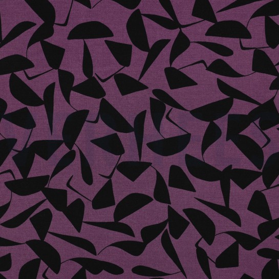 VISKOSE POPELINE STRETCH ABSTRACT LILA/VIOLETT #7