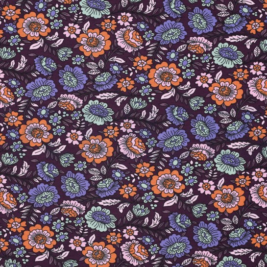 JERSEY BLOEMEN DONKERPAARS #7