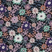 FINE POPLIN DIGITAL FLOWERS BLACK (thumbnail)