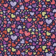 FINE POPLIN DIGITAL HEARTS NAVY (thumbnail)
