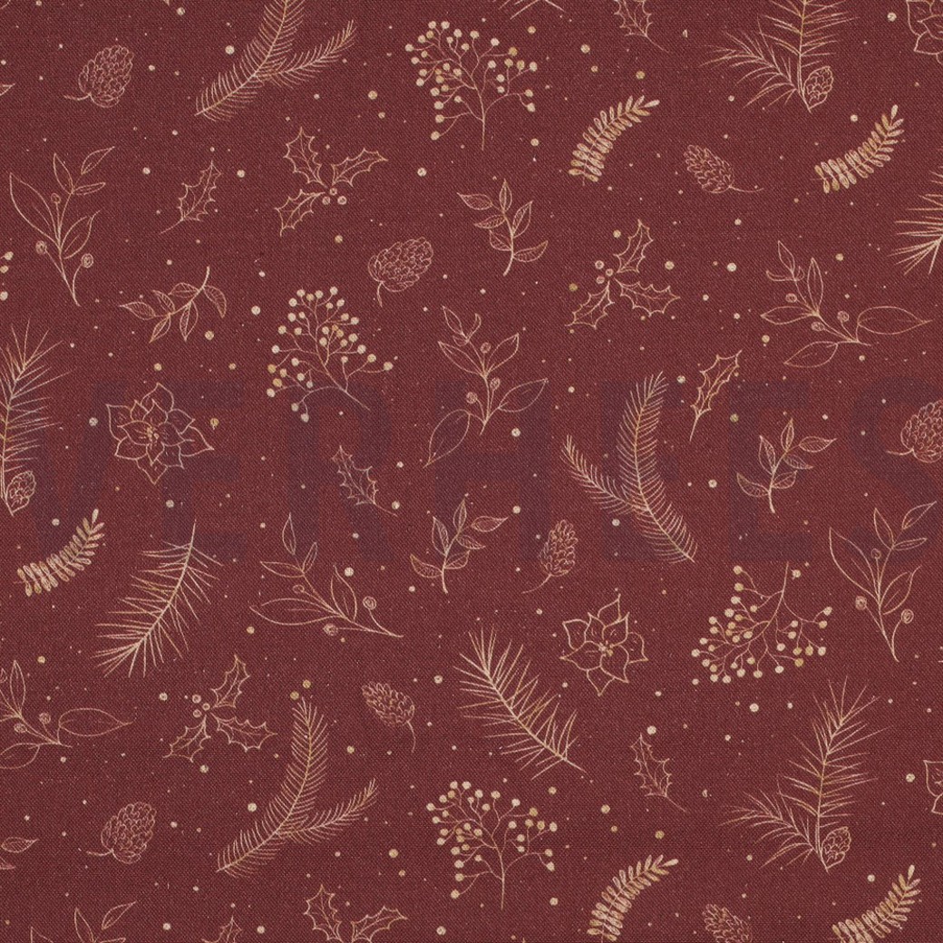 CANVAS DIGITAL CHRISTMAS HOME BORDEAUX