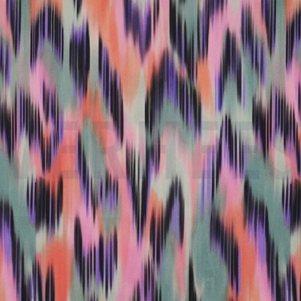 BAUMWOLLE SATIN DIGITAL ABSTRACT MEHRFARBIG (hover)