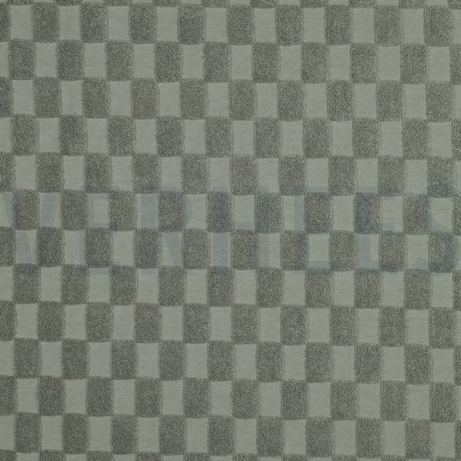 COTTON TOWELLING KNIT CHECKS GREEN