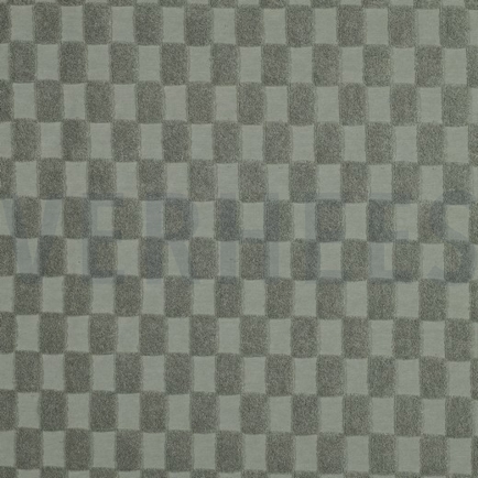 COTTON TOWELLING KNIT CHECKS GREEN (hover)
