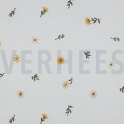 DOUBLE GAUZE EMBROIDERY SUNFLOWERS OFF-WHITE (thumbnail)
