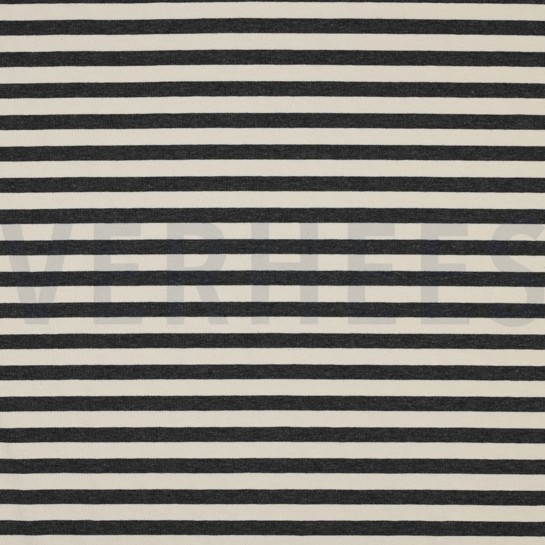 JERSEY GARNGEFÄRBT STREIFEN ANTHRAZIT MELIERT #7