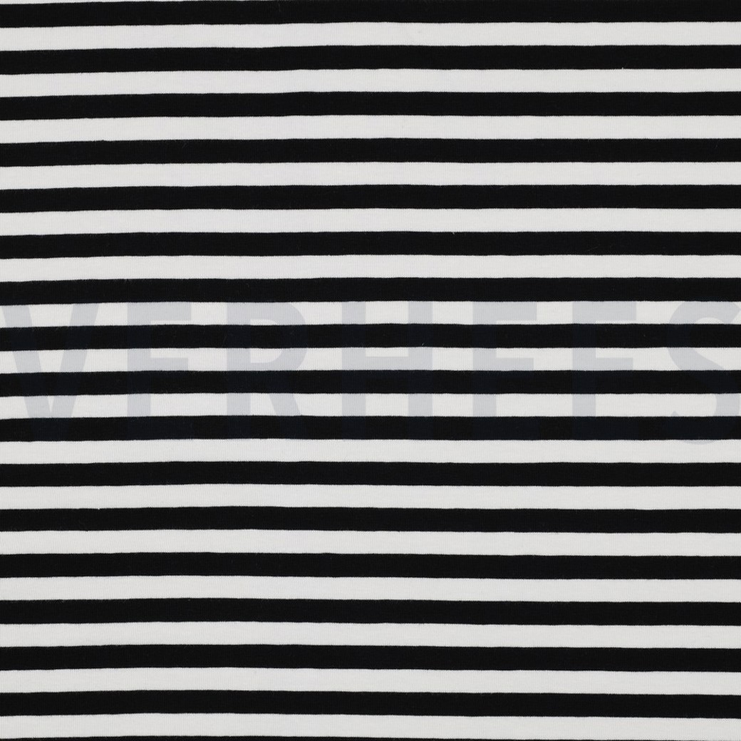 JERSEY YARN DYED STRIPES BLACK