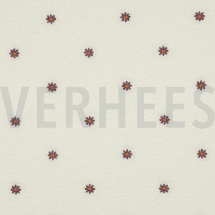 TEDDYSTOFF STICKEREI BLUMEN ECRU (hover)