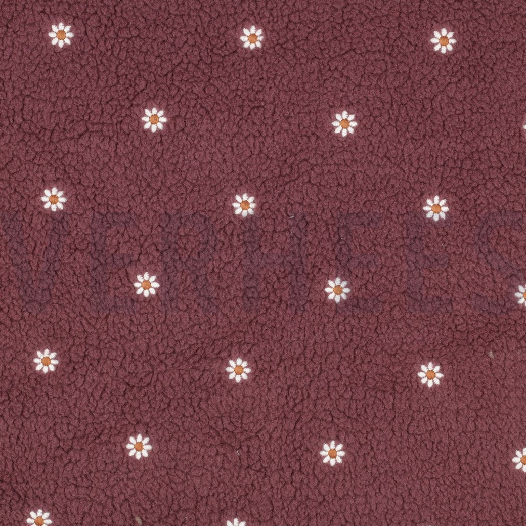 TEDDY EMBROIDERY FLOWERS ROSEWOOD