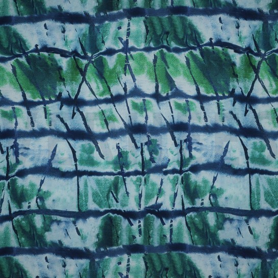 VISKOSE RADIANCE DIGITAL ABSTRAKT BLAU #7