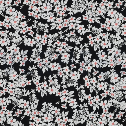 VISCOSE RADIANCE FLOWERS BLACK (hover)