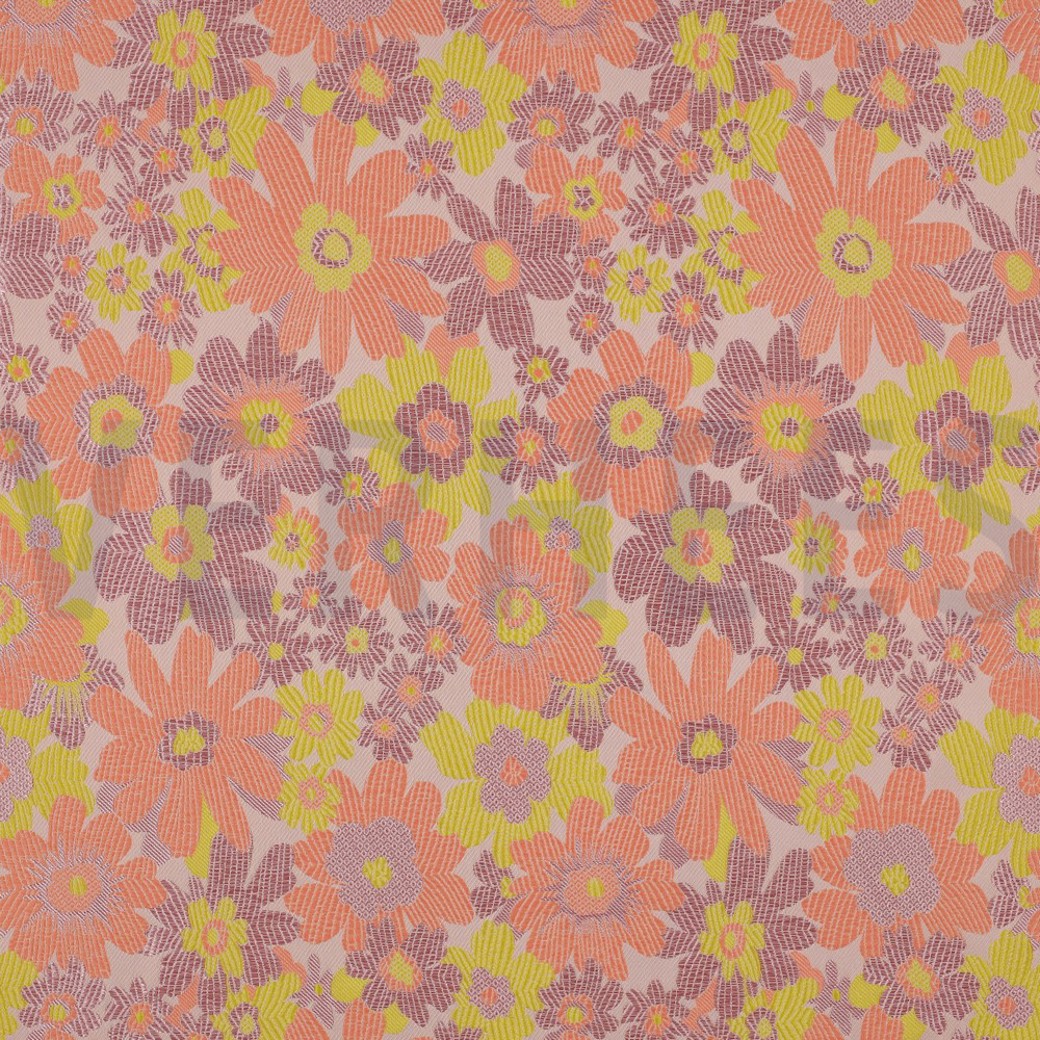 JACQUARD FLOWERS LIGHT ROSE