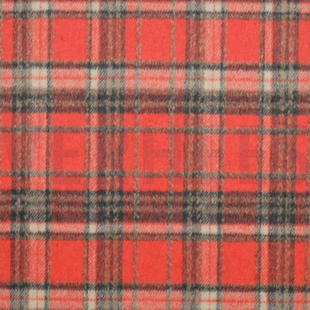 LAINAGE MANTEAU CARREAUX BROSSÉ ORANGE (hover)