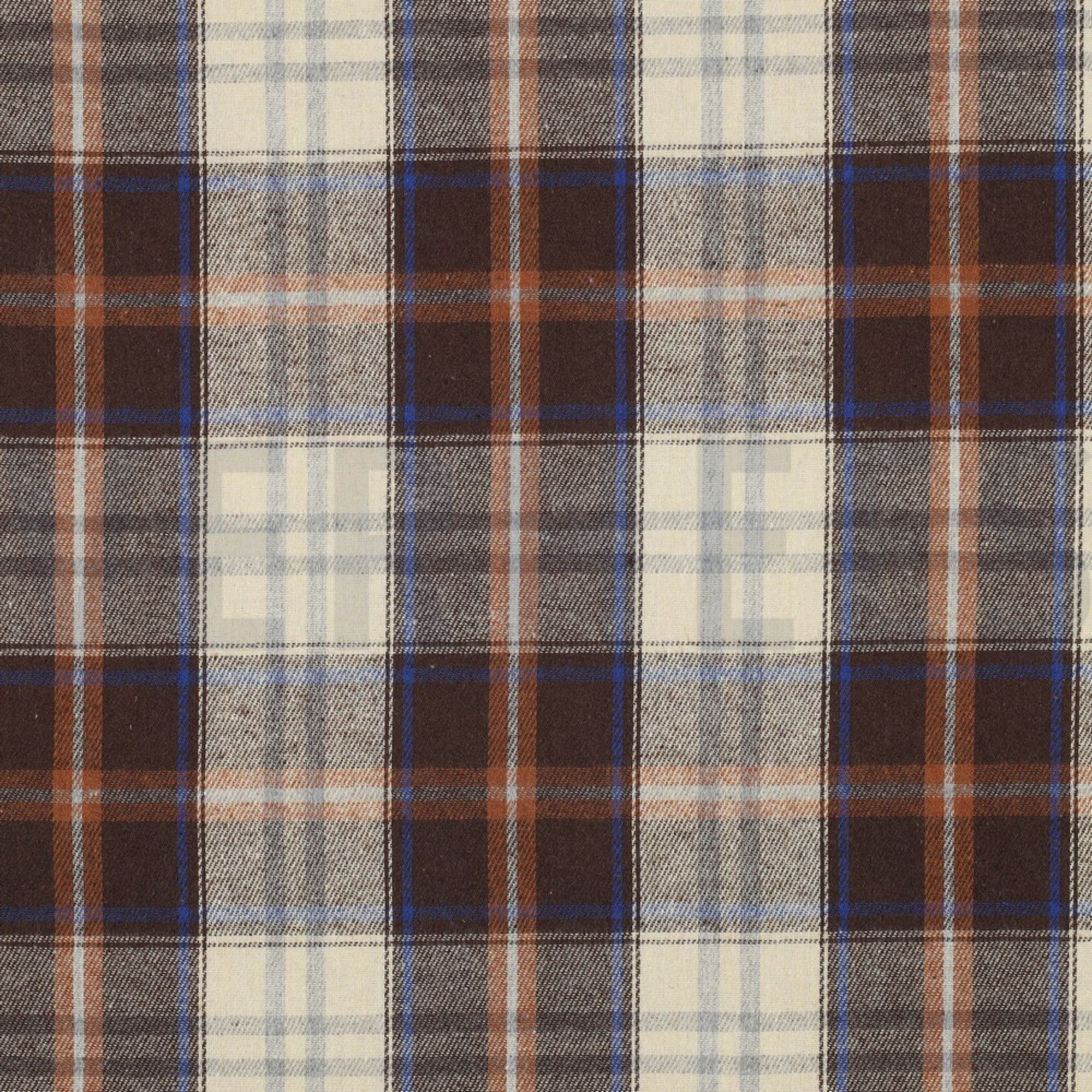 BRUSHED YARN DYED CHECKS BROWN (high resolution)