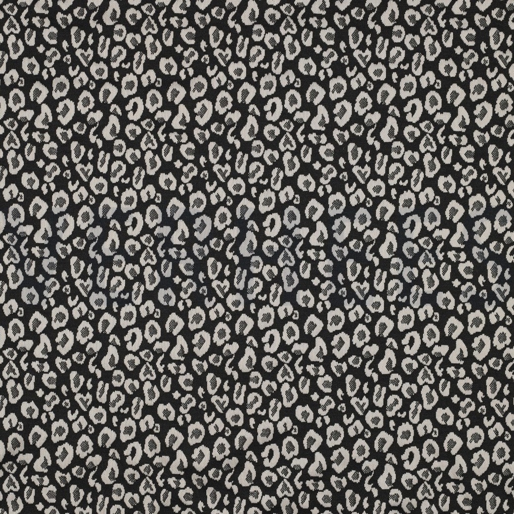 KNITTED JACQUARD ANIMAL SKIN BLACK
