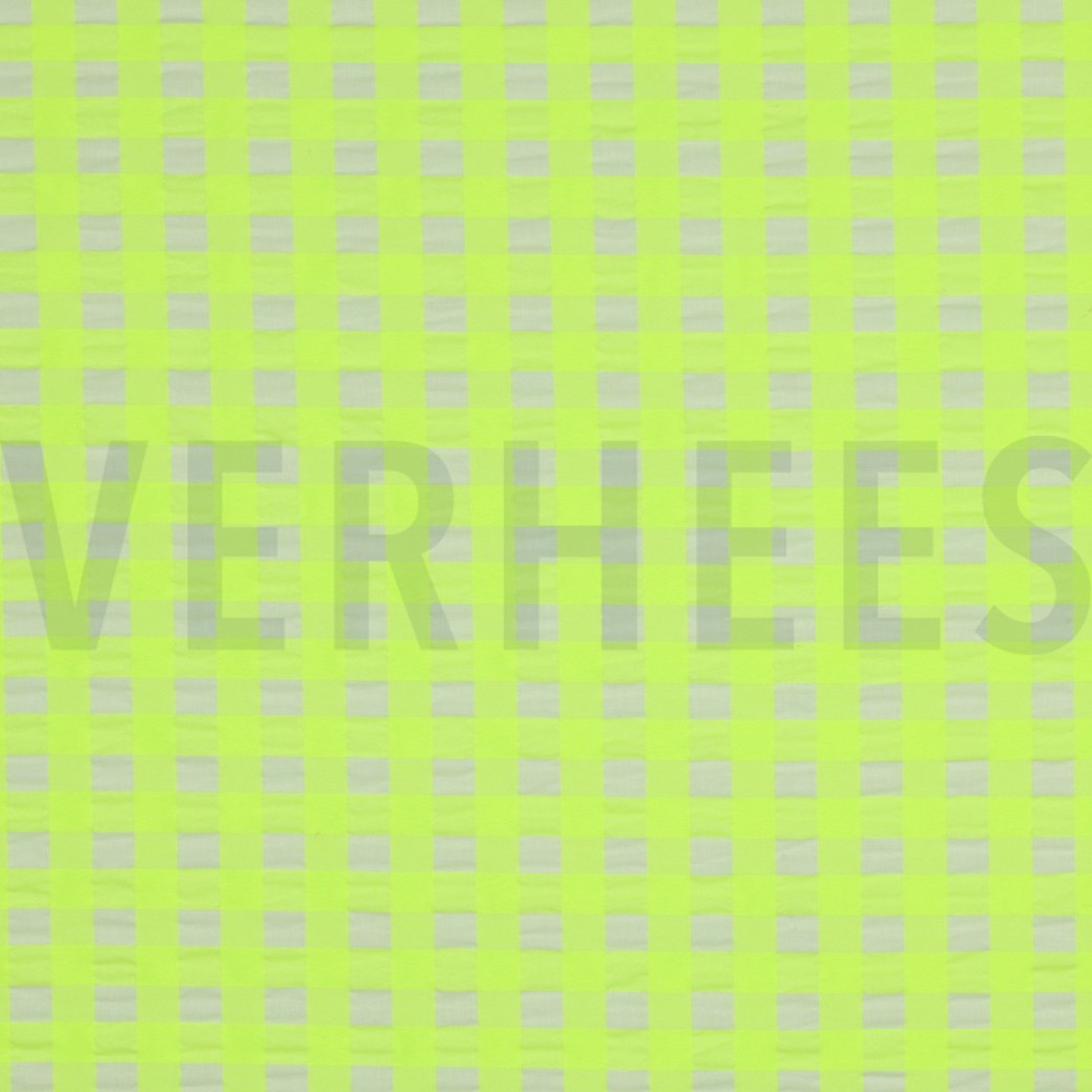 COTTON YARN DYED NEON CHECKS YELLOW