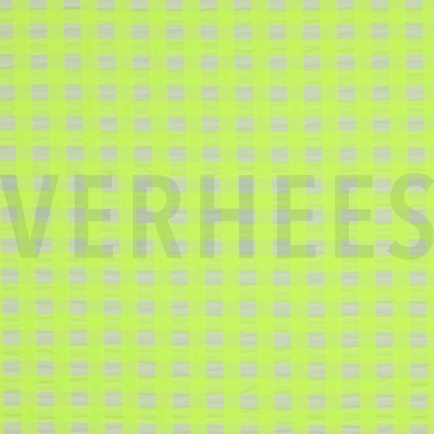 BAUMWOLLE GARNGEFÄRBT NEON KAROS GELB (hover)