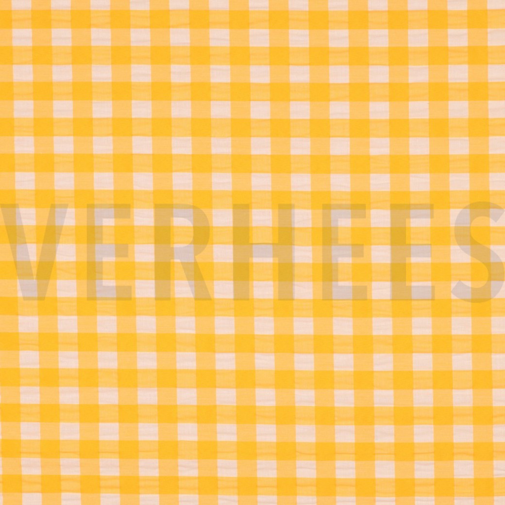 COTTON YARN DYED NEON CHECKS ORANGE
