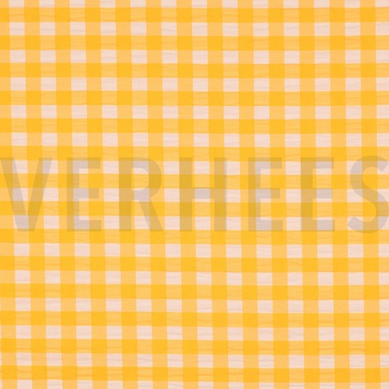 BAUMWOLLE GARNGEFÄRBT NEON KAROS ORANGE #7