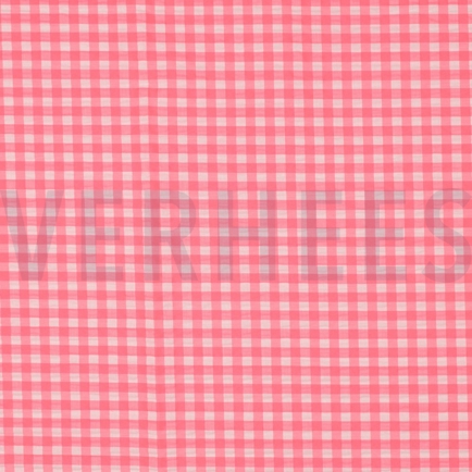 BAUMWOLLE GARNGEFÄRBT NEON KAROS ROSA (hover)