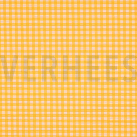 KATOEN GARENGEVERFD NEON RUITEN ORANJE #7