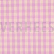 COTTON YARN DYED CHECKS LILAC / LIGHT ORANGE (thumbnail)