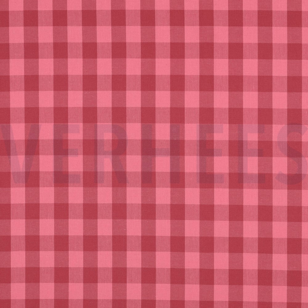 COTTON YARN DYED CHECKS MAUVE / BORDEAUX