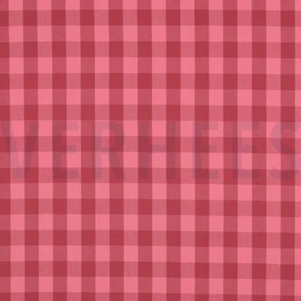 COTTON YARN DYED CHECKS MAUVE/ BORDEAUX (hover)
