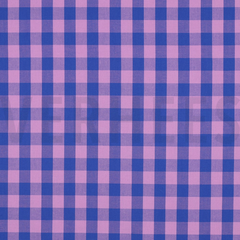COTTON YARN DYED CHECKS LAVENDER / BLUE