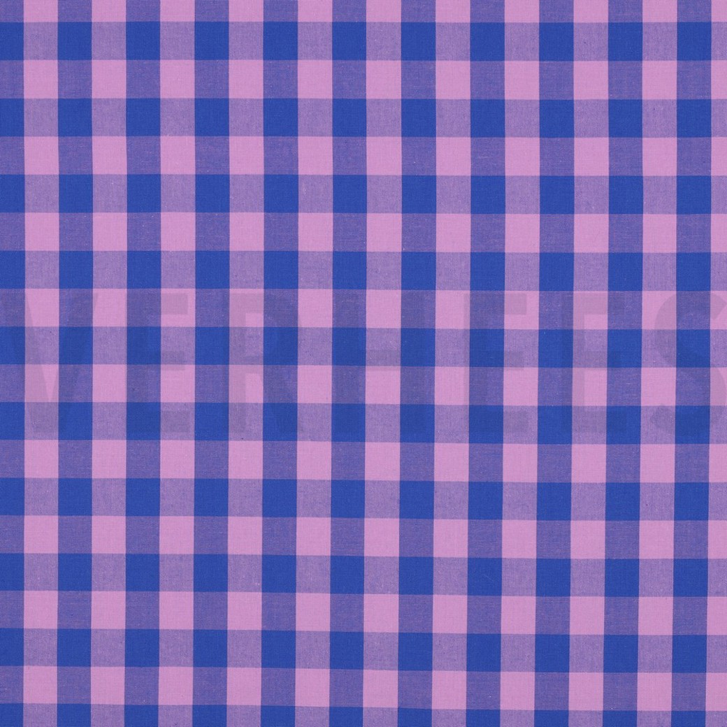 COTTON YARN DYED CHECKS LAVENDER / BLUE