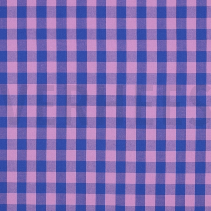 COTTON YARN DYED CHECKS LAVENDER/ BLUE (hover)