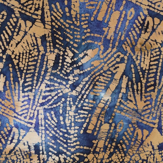 HANDGEFERTIGTE BATIK BAUMWOLLE MARINEBLAU #7